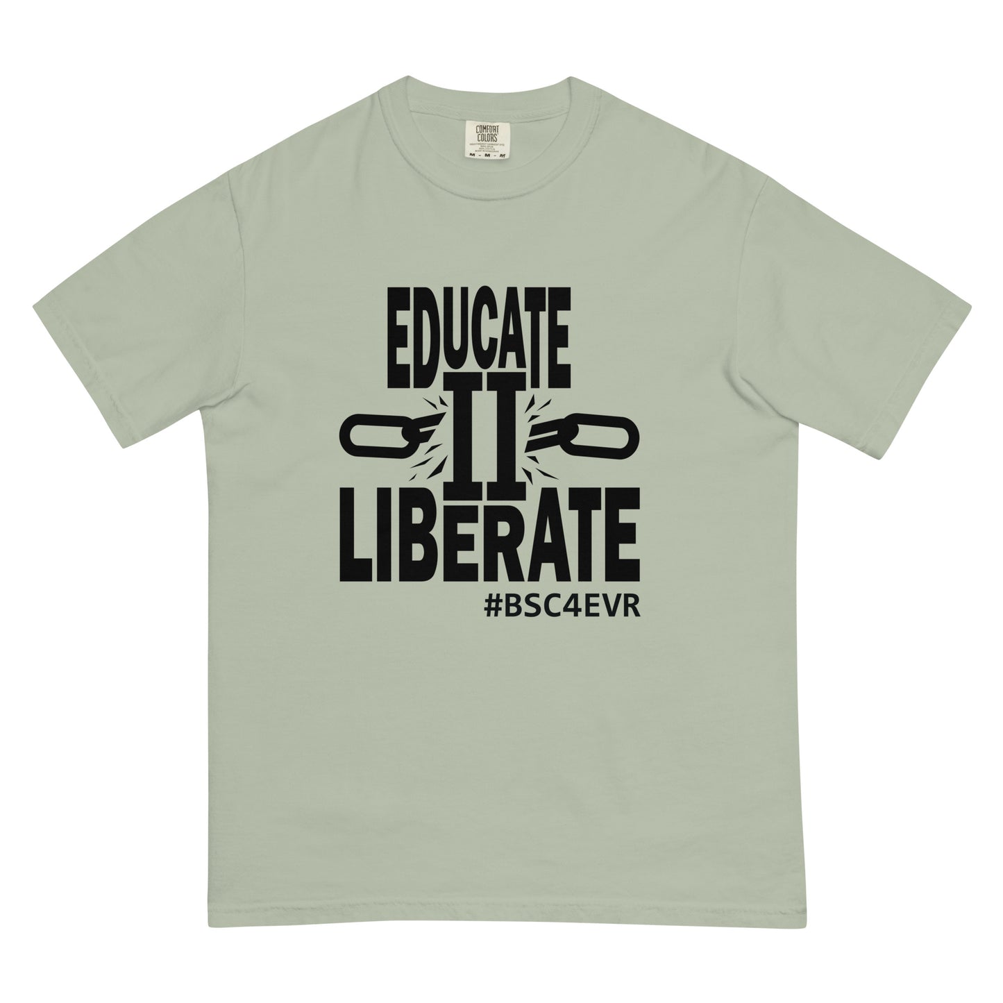 Unisex T-Shirt || Educate 2 Liberate Black Logo