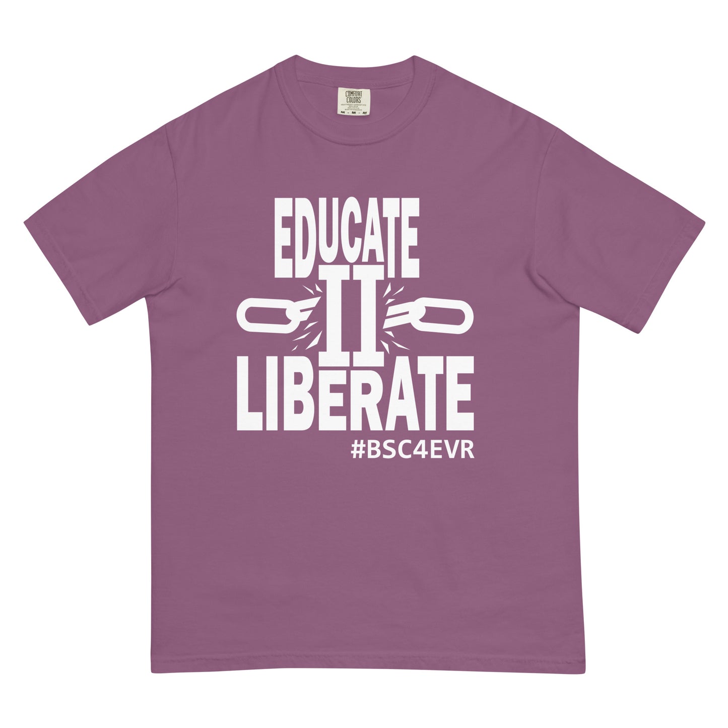 Unisex T-Shirt ||  Educate 2 Liberate White Logo