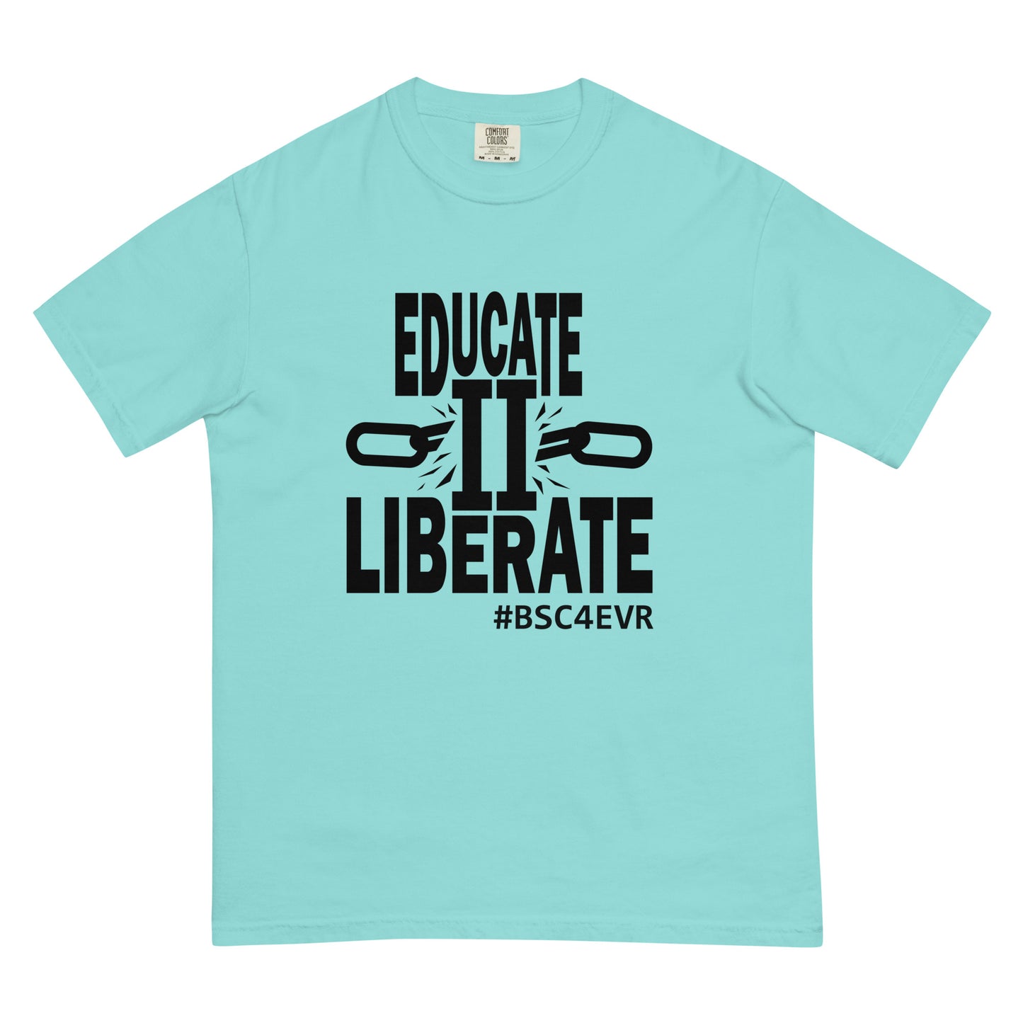 Unisex T-Shirt || Educate 2 Liberate Black Logo