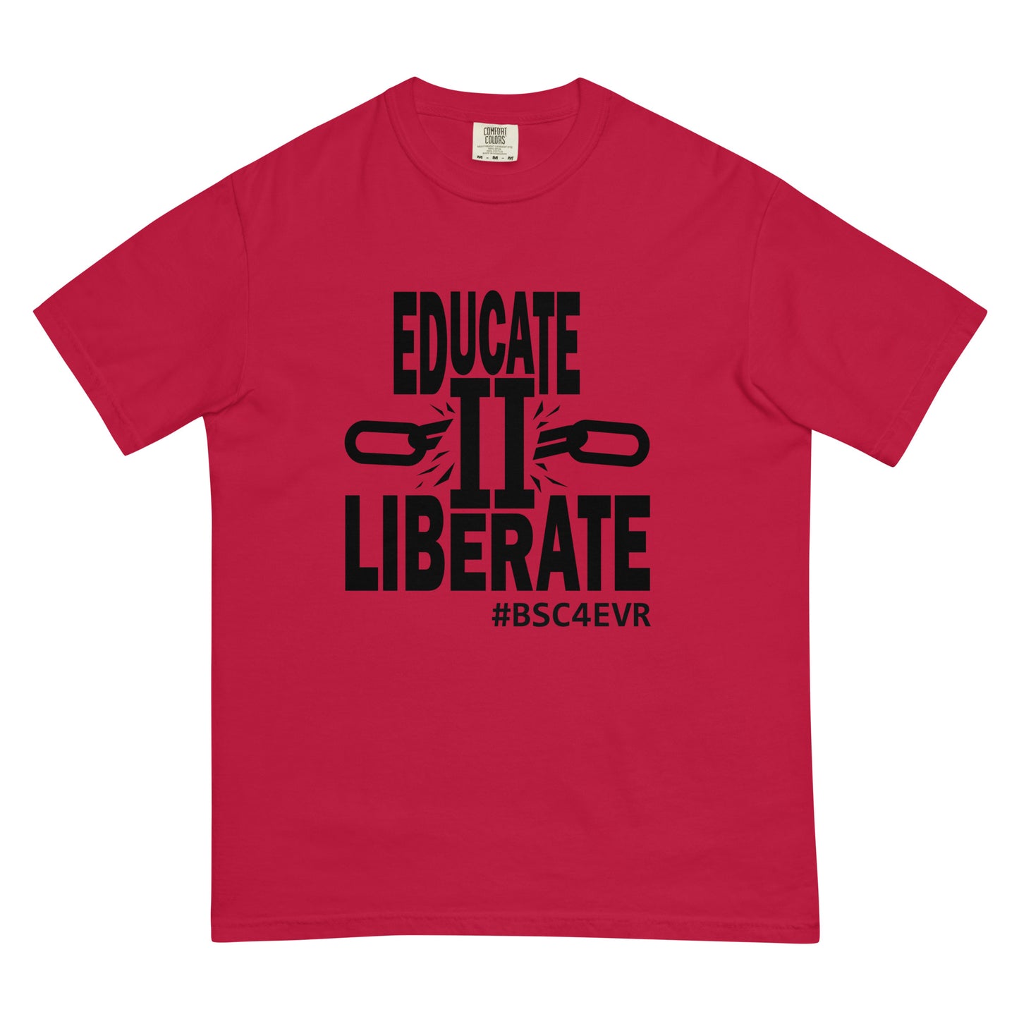 Unisex T-Shirt || Educate 2 Liberate Black Logo