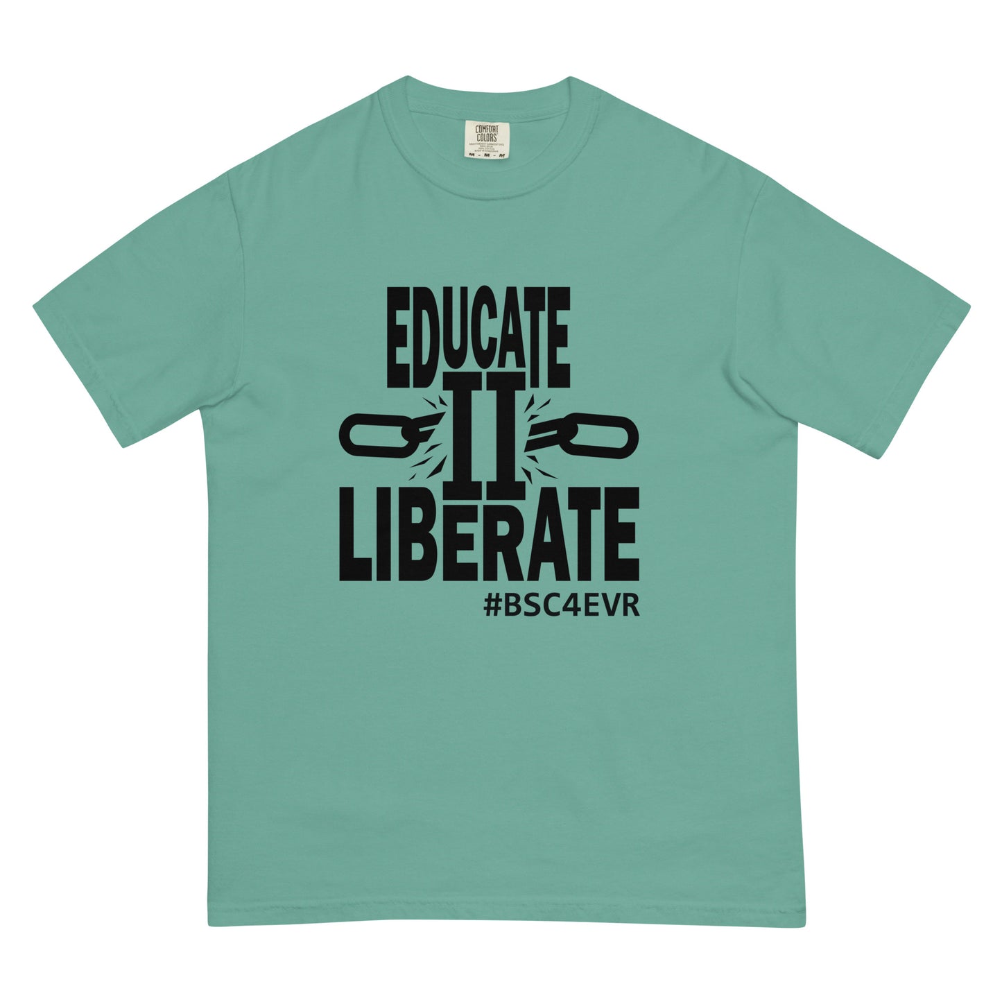 Unisex T-Shirt || Educate 2 Liberate Black Logo